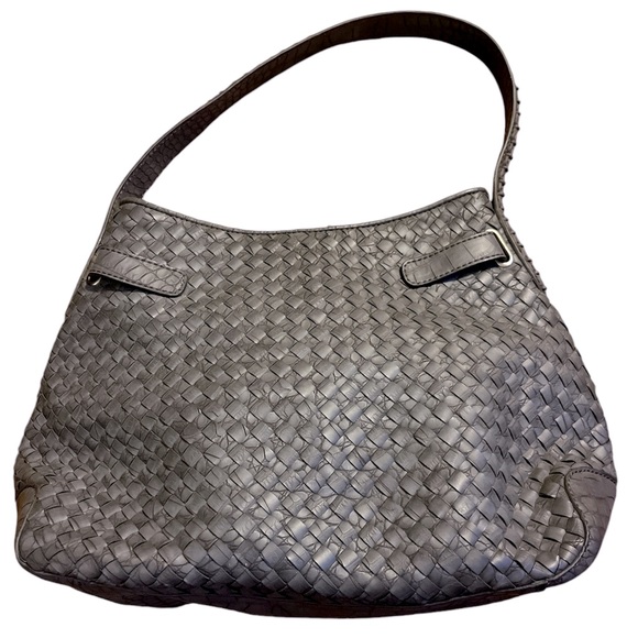 Coldwater Creek shoulder bag textured woven charcoal gray - Picture 2 of 11